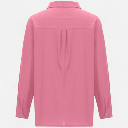 Velour Mode | Chemise Femme en Lin à Manches Longues – Légère et Décontractée