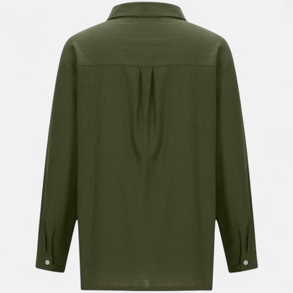 Velour Mode | Chemise Femme en Lin à Manches Longues – Légère et Décontractée