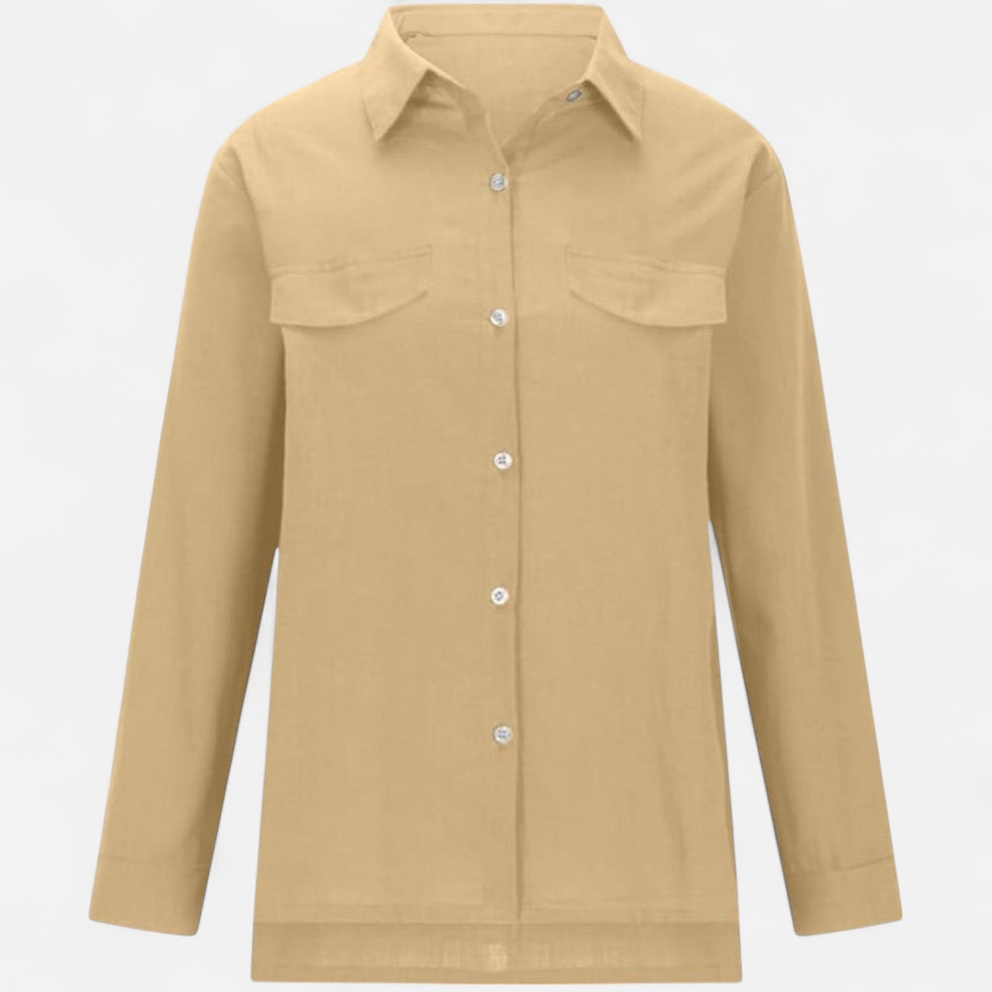 Velour Mode | Chemise Femme en Lin à Manches Longues – Légère et Décontractée