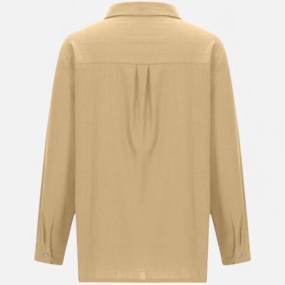 Velour Mode | Chemise Femme en Lin à Manches Longues – Légère et Décontractée