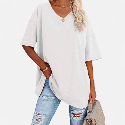 Velour Mode | Chemise Femme Épaules Tombantes en Coton – Décontraction Élégante, Confort Haut de Gamme