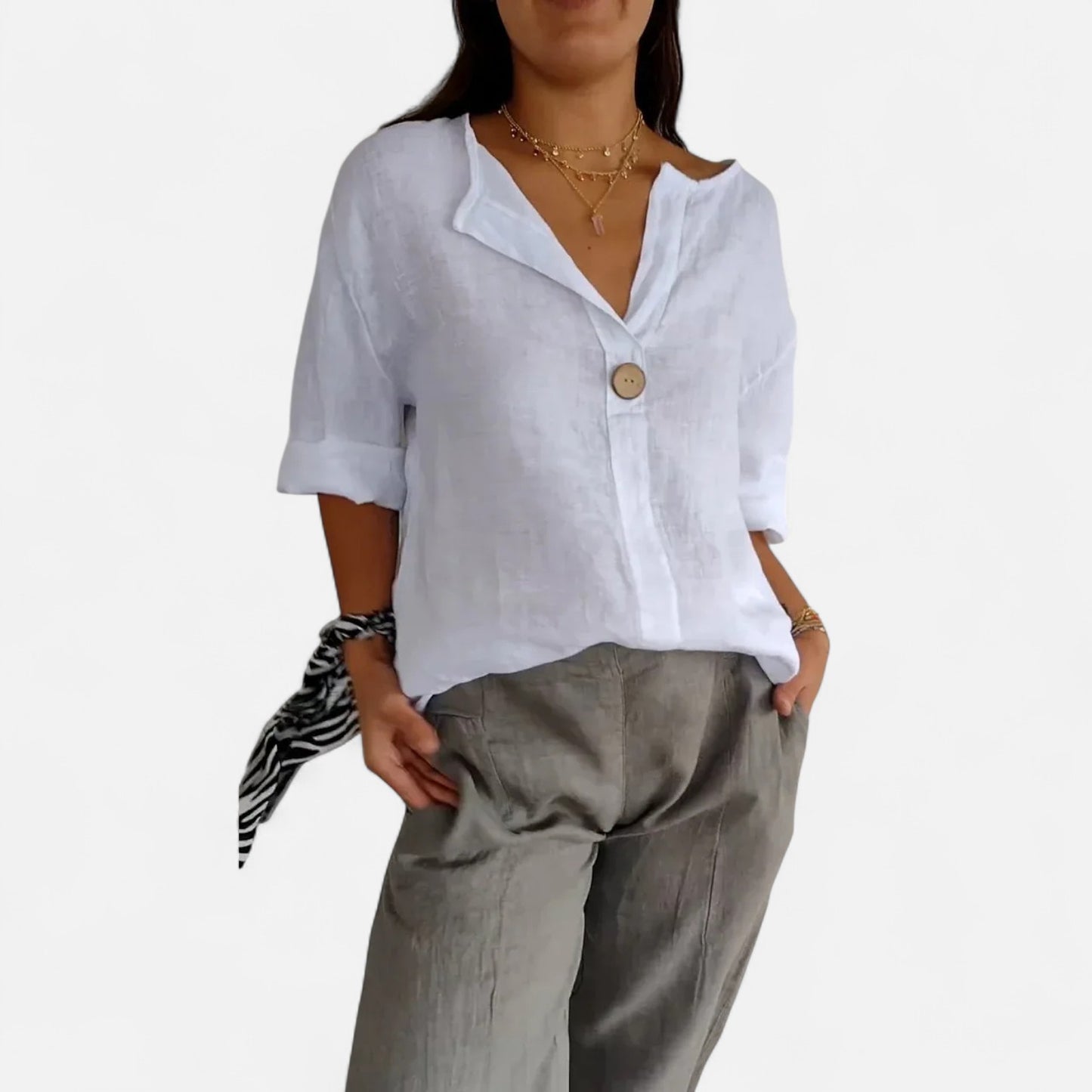 Velour Mode | T-Shirt Femme Estival Coupe Ample – Légèreté Décontractée, Élégance Naturelle